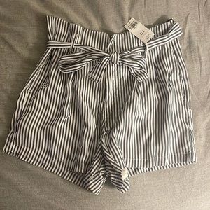 Stripe high waist shorts